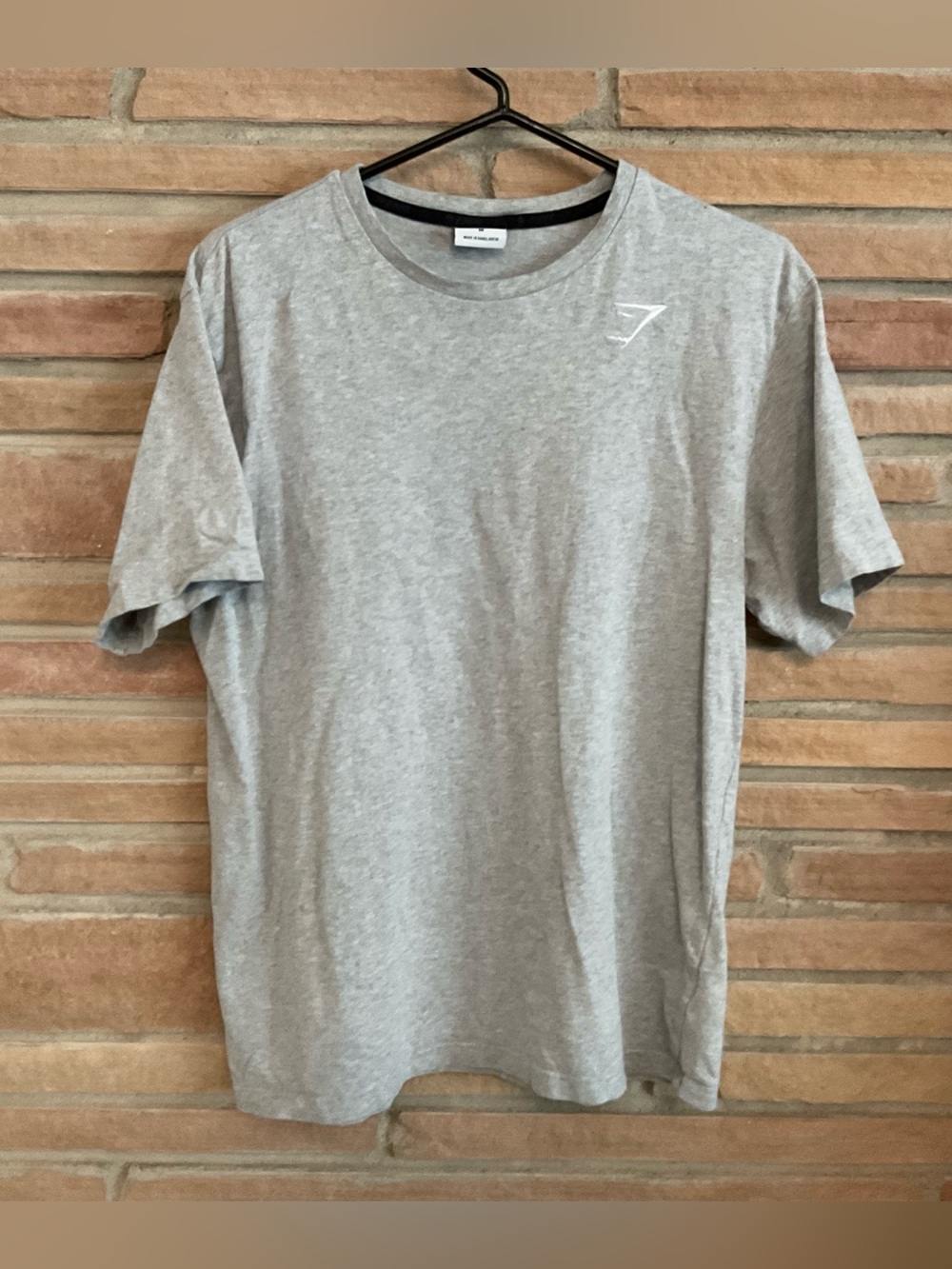 Gymshark Gray Cotton Logo Tee Medium